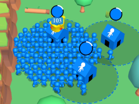 Igra Velikanska množica. io: Zajem hiše  spletu