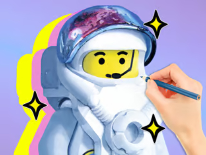 Igra Pobarvanka: LEGO astronavt  spletu