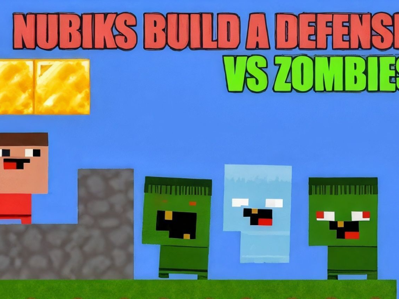 Igra Nubiki gradijo obrambo proti zombijem  spletu