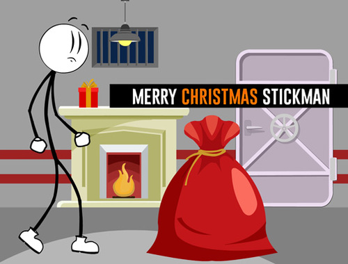 Igra Vesel božič Stickman  spletu