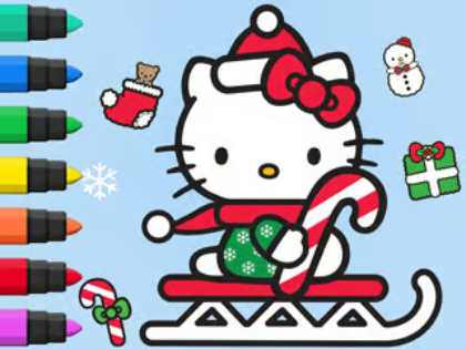 Igra Pobarvanka: Hello Kitty Christmas  spletu