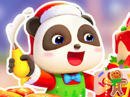 Igra Sestavljanke: božični kuhar Baby Panda  spletu