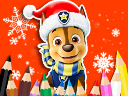 Igra Knjiga za barvanje: Paw Patrol Božič  spletu
