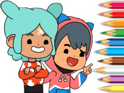 Igra Knjiga za barvanje: Toca Boca Friends  spletu