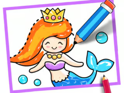 Igra Risba za malčke: Mermaid  spletu
