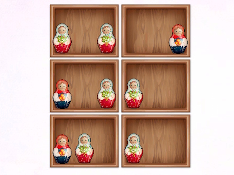 Igra Razvrsti po policah Matryoshka!  spletu