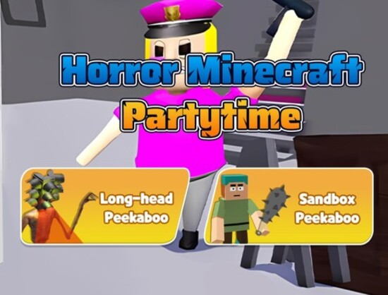 Igra Horror Minecraft Party Time  spletu