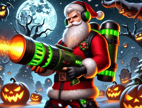 Igra Santa proti pošasti  spletu