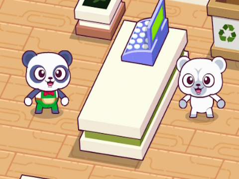 Igra Panda Shop Simulator spletu