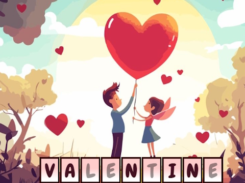 Igra Valentinovo skriti alfawordi  spletu