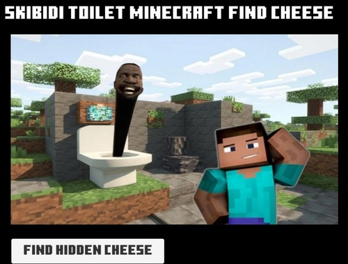 Igra Skibidi toalet Minecraft poiščite sir  spletu