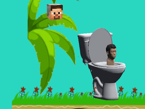 Igra Spinning Skibidi toalet Flappy Minecraft  spletu