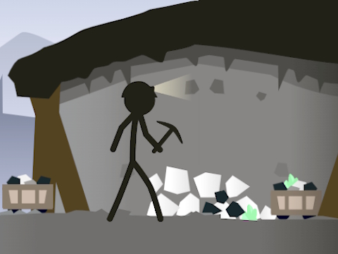 Igra Stickman Mining Simulator spletu