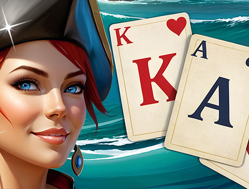Igra Solitaire Klondike zaklad otok  spletu
