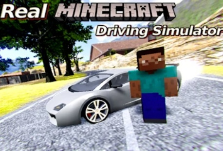Igra Pravi simulator vožnje Minecraft  spletu