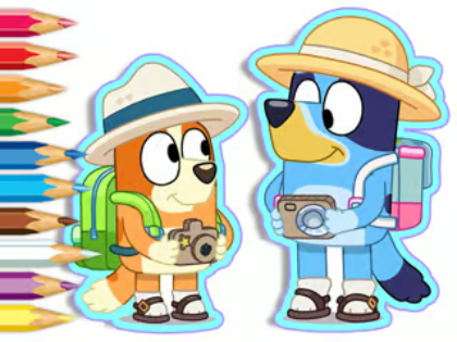 Igra Knjiga za barvanje: Bluey Camping  spletu