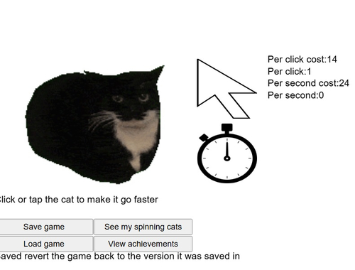 Igra Spinning Cat Clicker  spletu