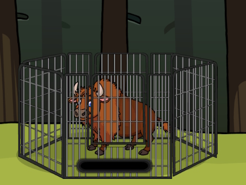 Igra Rešite bison iz kletke  spletu