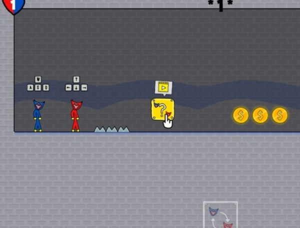 Igra Stickman Huggy Party Duo  spletu
