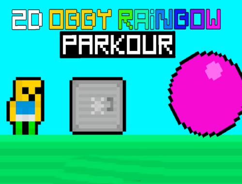 Igra 2d obby mavrični parkour  spletu