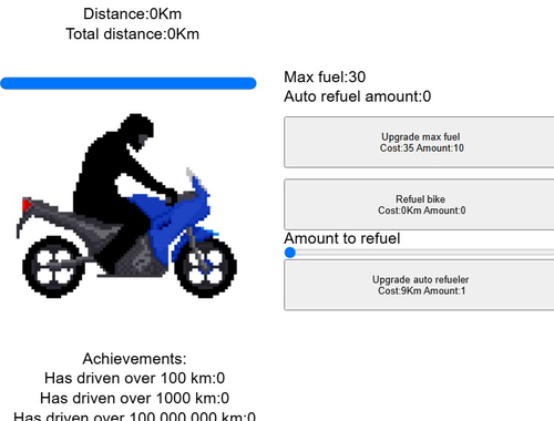 Igra Klicka z motornim kolesom  spletu