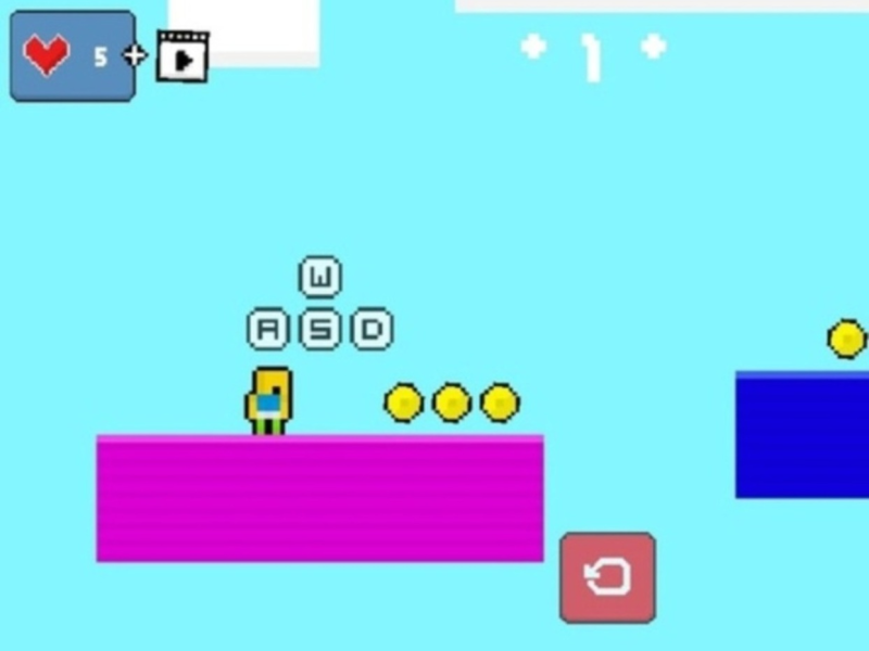 Igra 2d obby mavrični parkour  spletu