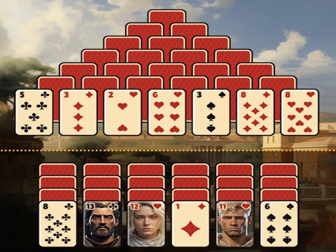 Igra Pyramid Solitaire starodavni Rim  spletu