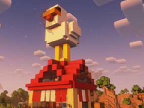 Igra Minecraft lava piščanec 2  spletu