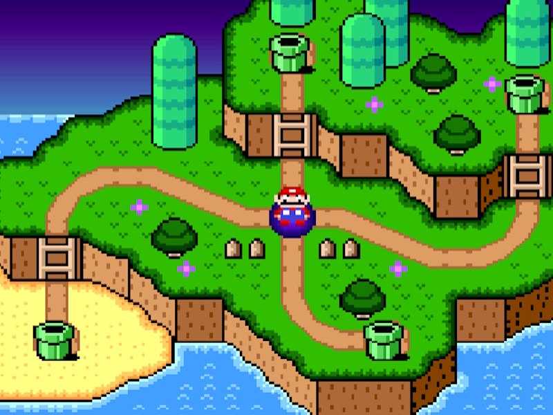 Igra Super Mario World: Legenda o štirih tipkah spletu